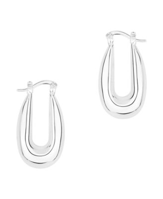 Puff Click Top Hoop Earrings