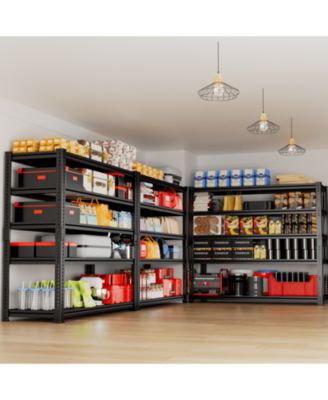 5-Tier 48 in W x 72 in H x 18 in D Adjustable Solid Plate Heavy Duty Metal Shelving Unit