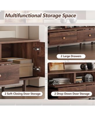 76-Inch Modern TV Stand with Drawers for Living Room or Bedroom, Fits TVs Up to 85 Inches