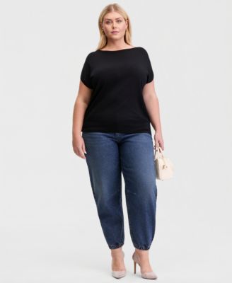 Plus Size Dolman-Sleeve Sweater