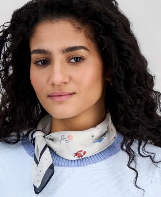 Food & Wine Print Bandana Scarf