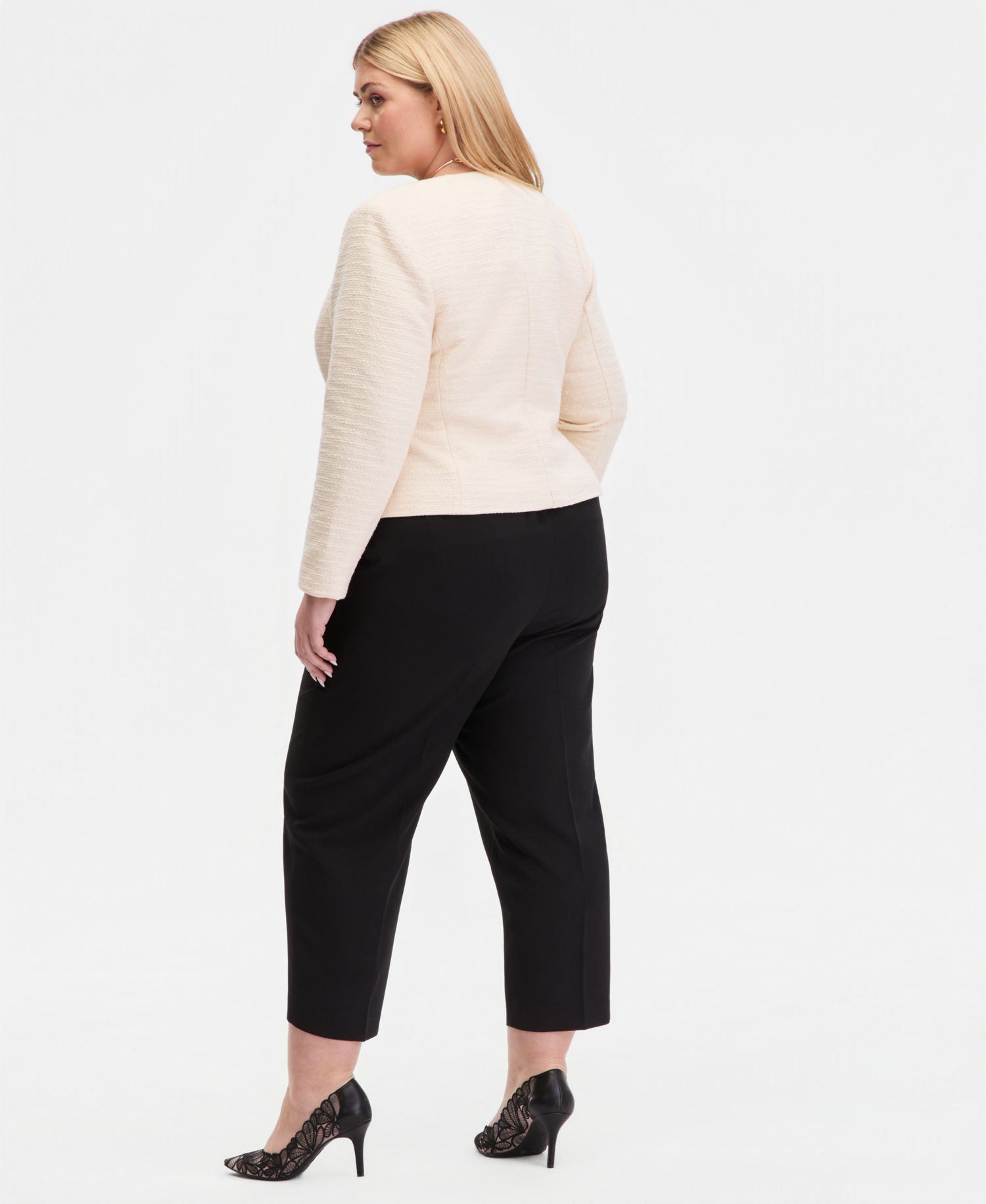Plus Cropped Pull-On Pants