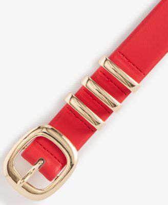 Triple Loop Centerbar Buckle Pant Belt