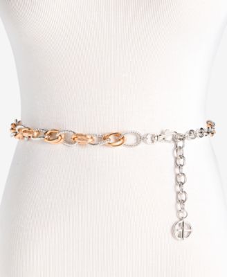 Logo Charm Twisted Texture Link Belt