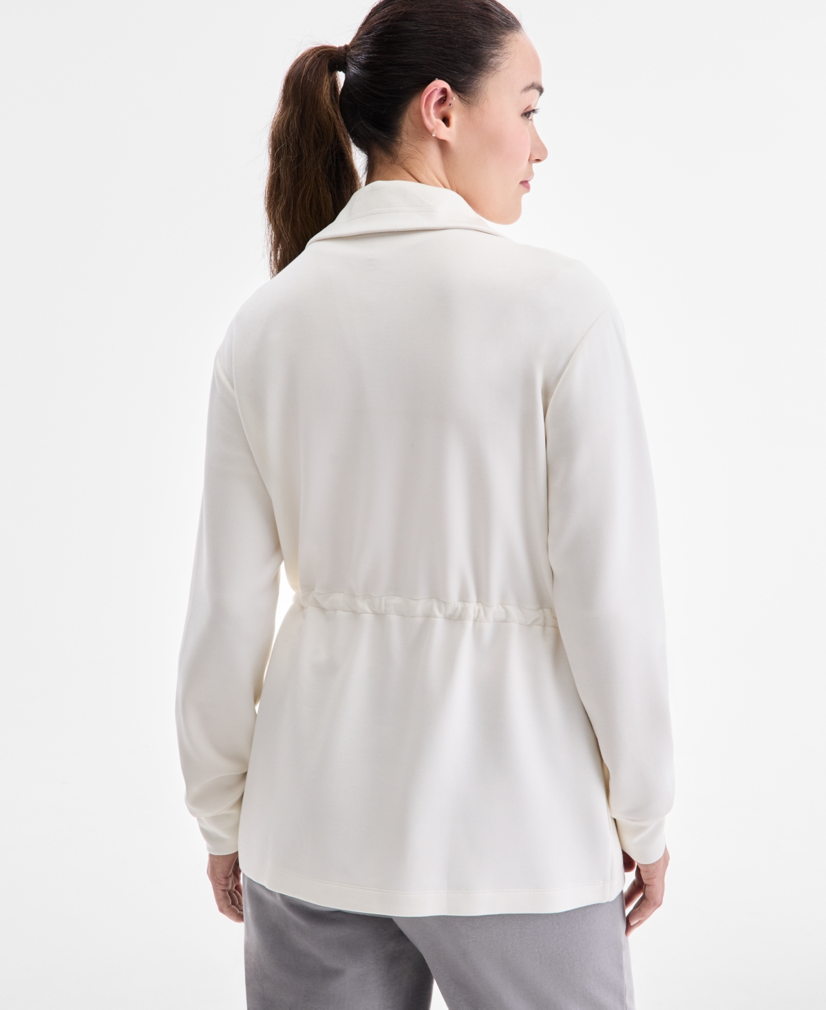 Id Ideology Women's Butter Soft Tie Waist Full Zip Jacket, Macy's Exclusive