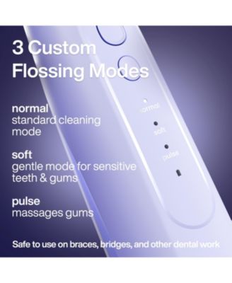 Icon Electric Water Flosser - 150ml Tank, Cordless Rechargeable, Waterproof, Portable Oral Irrigator (Purple)