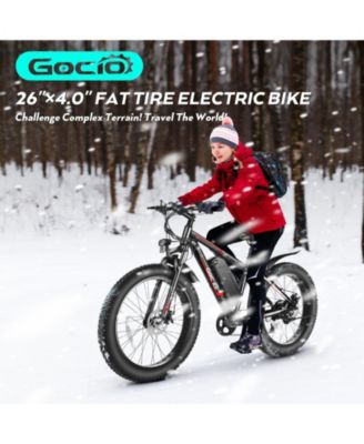 26" Fat Tire Electric Bike 750W 48V 13Ah Battery Max 22Mph Mountain Beach Snow Ebike 7-Speed UL2849 Certified