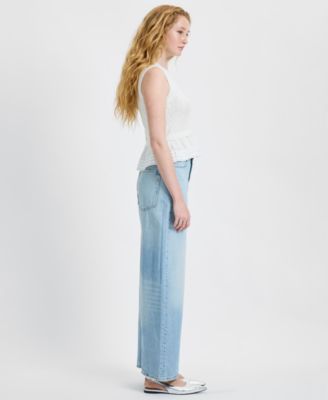 Women's Pascale Round Neck Mixed Media Poplin Top