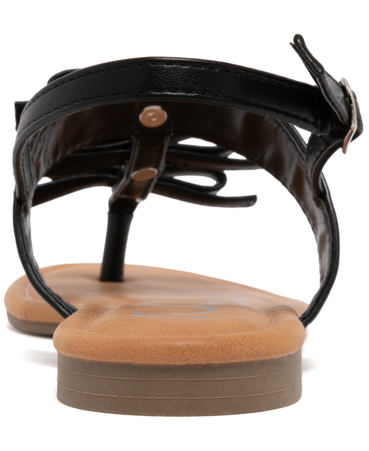 Sugar Women's Buckle Round Toe Flat Sandals