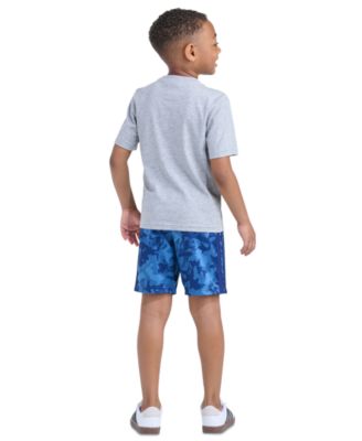 Boys' 2T-7 Short-Sleeve T-Shirt and Camo Printed Shorts, 2-Piece Set