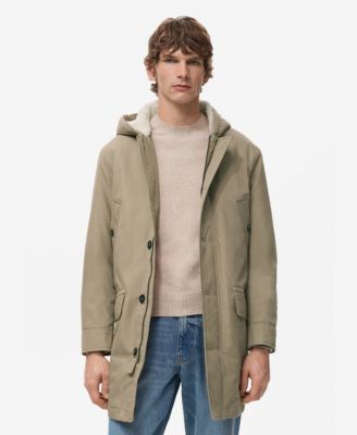 Men's Water-Repellent Hood Quilted Parka