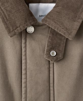 Men's Corduroy Collar Quilted Jacket