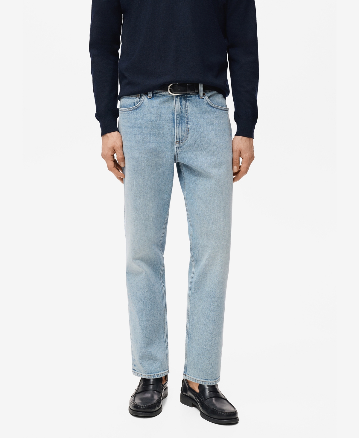 Mango Men's Ben Cropped Tapered-Fit Jeans