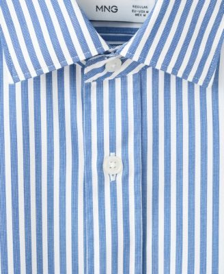 Men's Regular Fit Striped Cotton Shirt