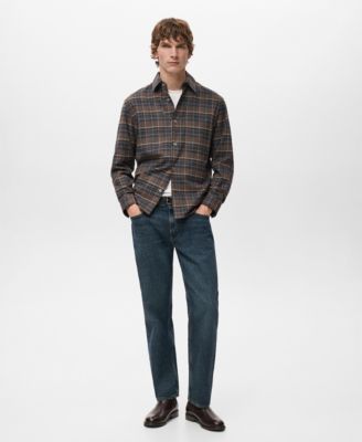 Men's Cotton Flannel Checkered Shirt