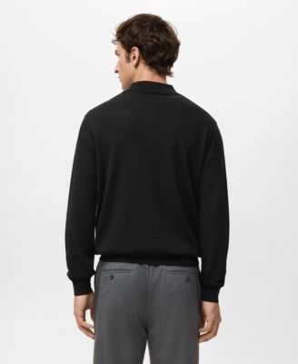 Men's Merino Wool Polo Sweater