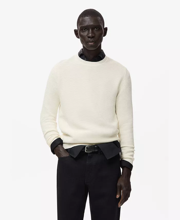 Men's Cotton Braided Sweater