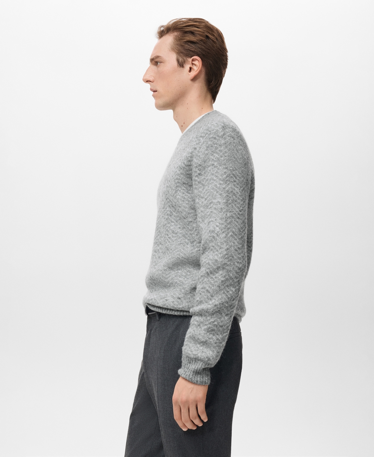 Mango Men's Knit Striped Sweater