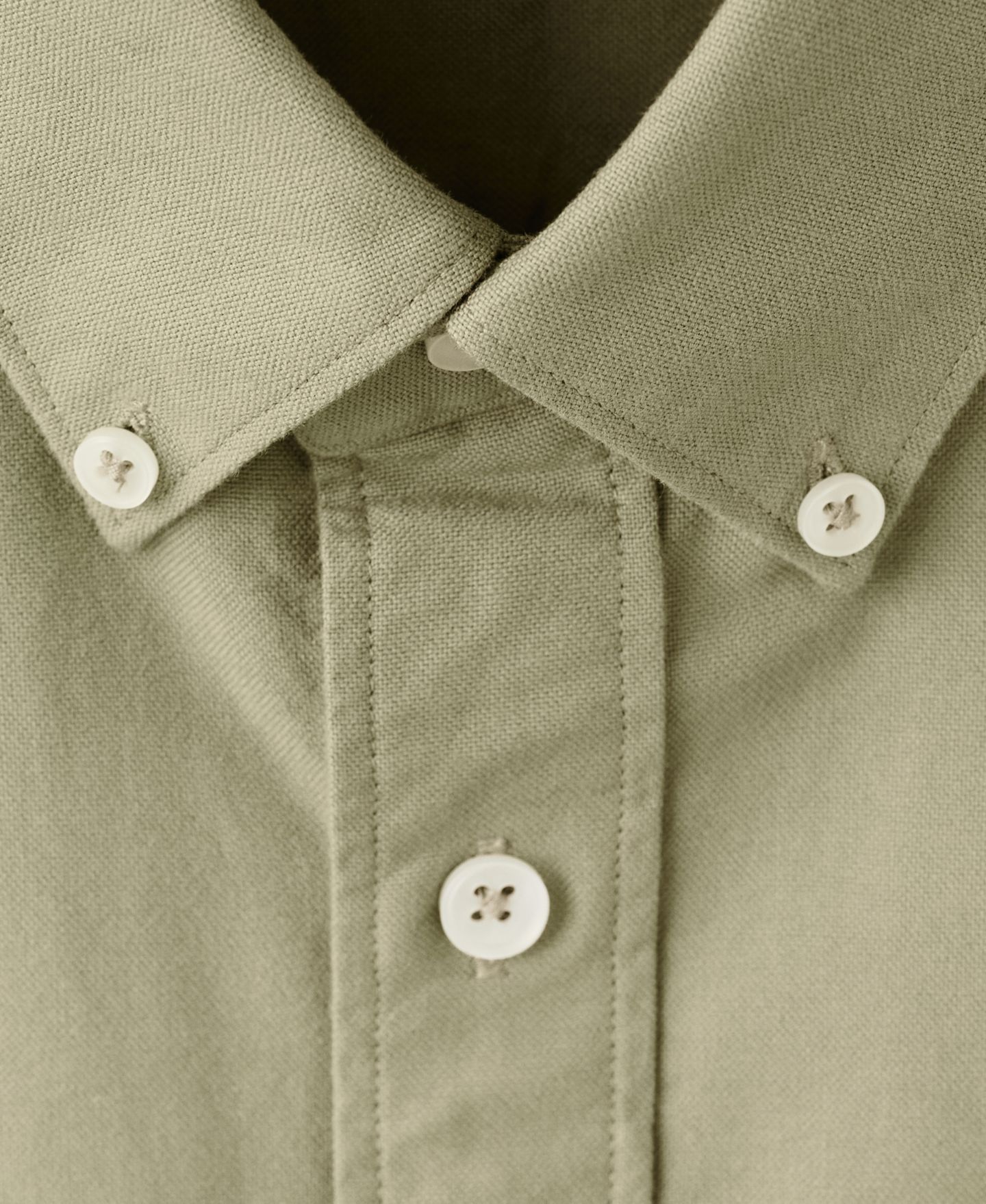 Мужская рубашка Mango Cotton Oxford, цвет: Хаки — фото 6