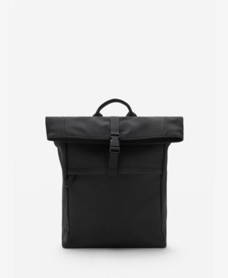 Men's Flap Closure Rubberized Backpack