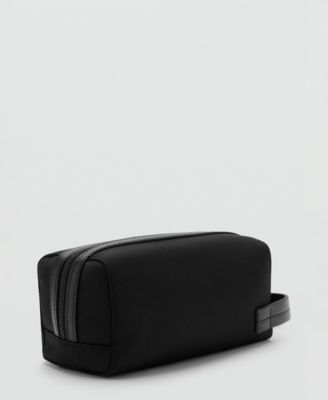 Men's Leather Details Toiletry Bag