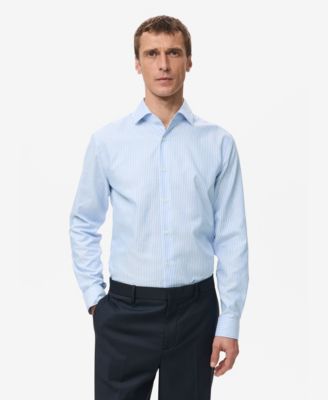 Men's Cotton Slim-Fit Striped Shirt