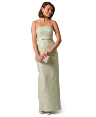 Women's Strapless Glitter Ball Gown