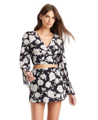 Women's Among Roses Swim Cover-Up Wrap Skort
