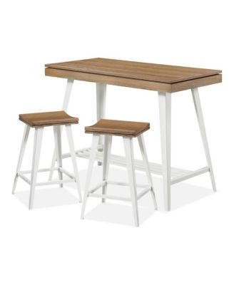 Melba Wood 3-Piece Counter Height Table Set