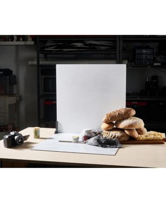 Duo Board - 24x24" Double Sided Surface Board, Raw Concrete/Vintage Plaster