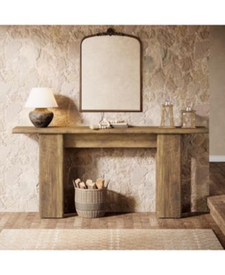 Extra Long Console Table for Entryway, Mid-Century Modern Sofa Table Behind Couch