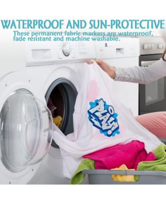 12 Colors Single Head Fabric Paint Pens, Permanent No-Bleed Markers for Artists and Kids, Ideal for Coloring and DIY Projects