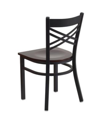 X" Back Metal Restaurant Dining Chair