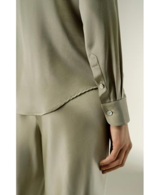 Women's Timeless Silk Charmeuse Button-Up Shirt