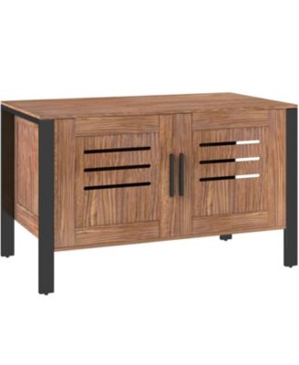 Cat Litter Box Enclosure with Tall Legs in Brown