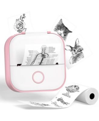 Mini Sticker Printer, Portable Inkless Thermal Printer with Bluetooth