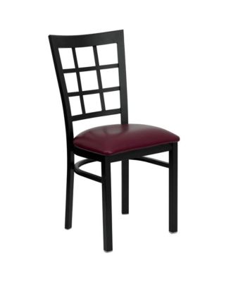 Window Back Metal Restaurant Dining Chair