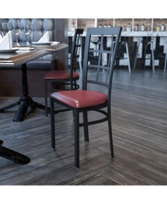 Window Back Metal Restaurant Dining Chair