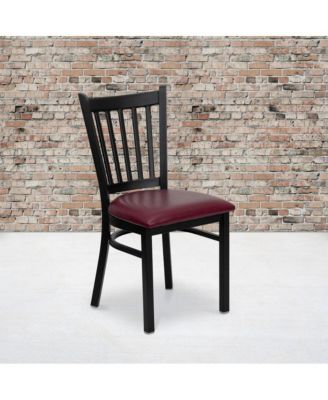 2 Pack Vertical Back Metal Restaurant Chair