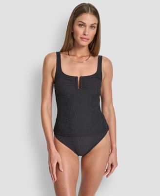 Women's Under-Wire Textured Tankini Top