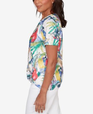 Women's Parrot Tropical Crewneck T-Shirt