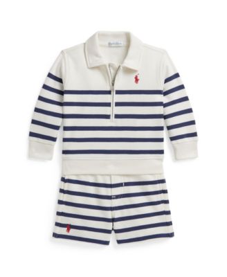 Baby Boys' Striped Pull-On T-Shirt & Shorts, 2-Piece Set