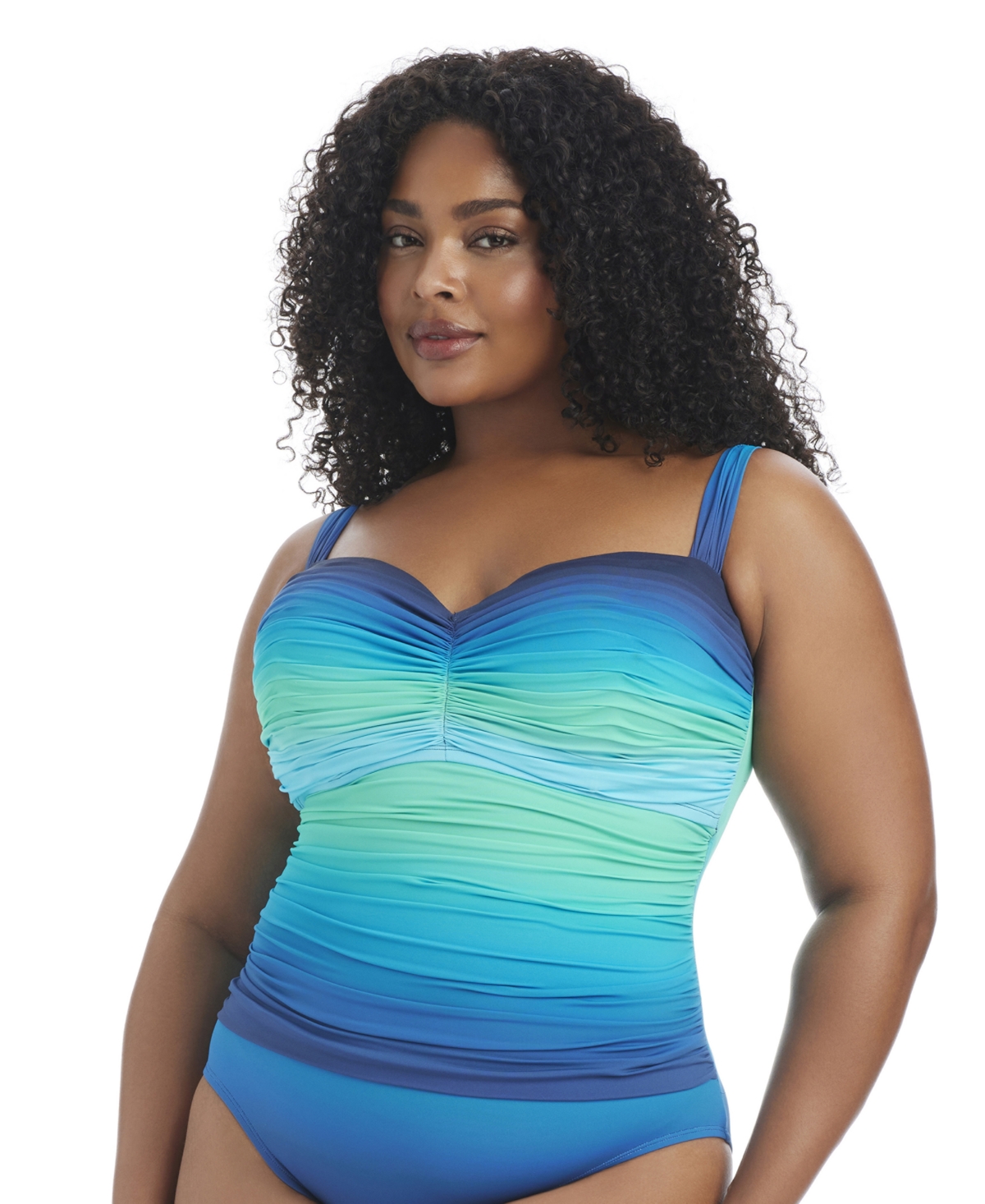 Bleu by Rod Beattie Plus Desert Mirage Full Coverage One-Piece Swimsuit