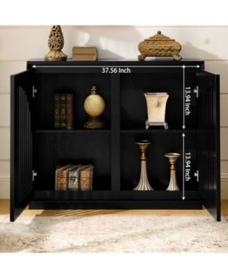 Fluted Sideboard Cabinet with Outlets