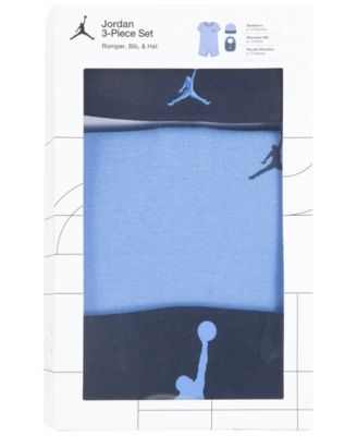 Baby Boys' or Girls' Jumpman Romper, Hat and Bib, 3-Piece Set