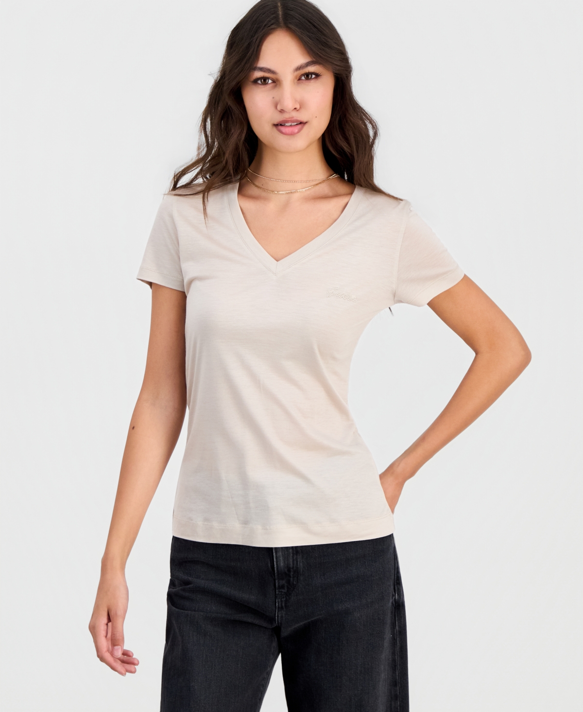 Guess Women's V-Neck Short-Sleeve T-Shirt
