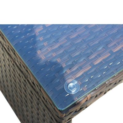 Streamdale 3-Piece Wicker Sofa Set with Cushions & Table