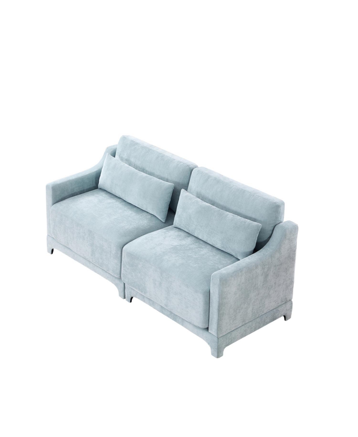 Streamdale Furniture Chenille 2-Seater Sofa - Sky Blue