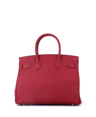 Birkin 30 Handbag Red Epsom with Gold Hardware