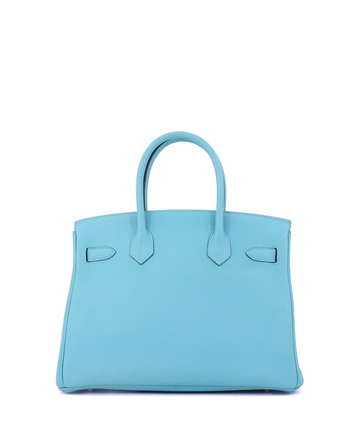 Pre-Owned HERMES Birkin 30 Handbag Blue Togo with Palladium Hardware